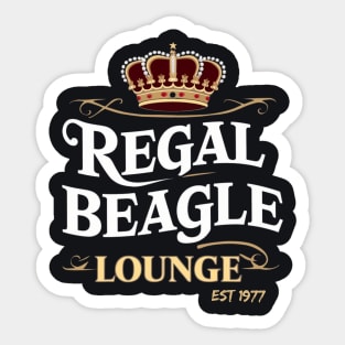 regal beagle lounge Sticker